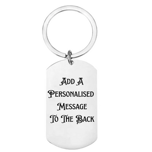Steampunk Couple Keyring – Personalised Vintage Gears Dog Tag Gift First Glass Designs