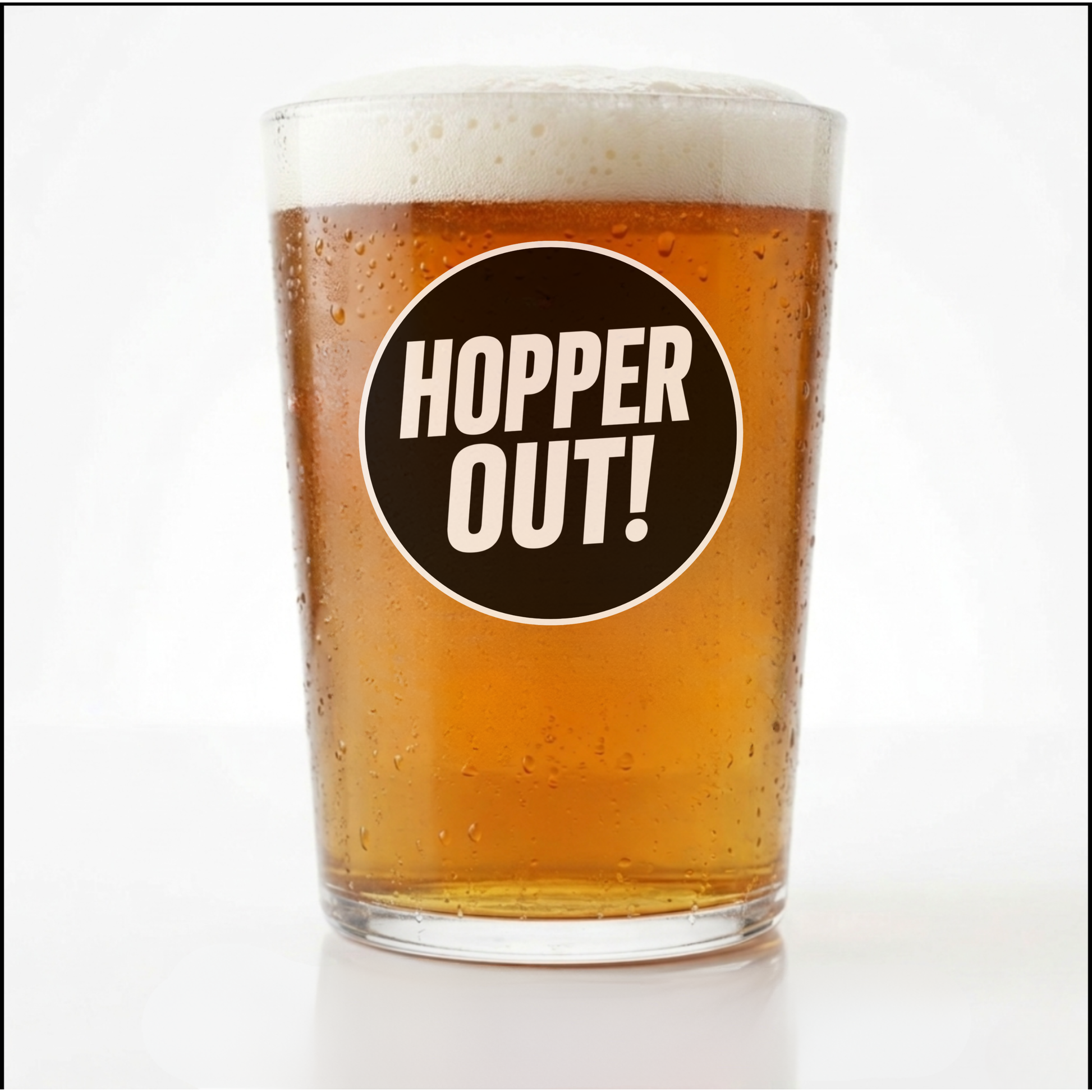 The Hopper Reviews Collaboration Beer Glass – Official Branded First Glass Designs