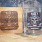 Personalised Whiskey Box For Birthday Gift, Jack Daniels Inspired, Bourbon Whiskey Glass and Coaster, Add Your Own Message, Retirement Gift 18th 21st 30th 40th 50th 60th 70th