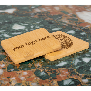personalised engraved bamboo coasters