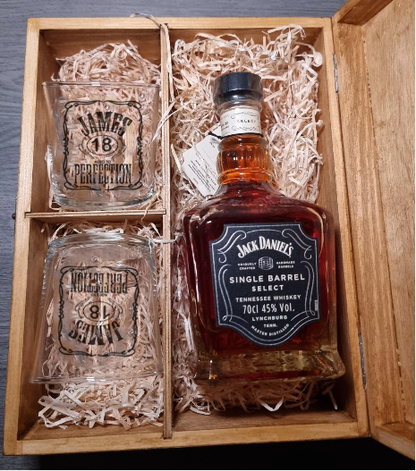 Personalised Whiskey Gift Set 18th 21st 30th 40th 50th 60th Birthday Whiskey Gift Bourbon
