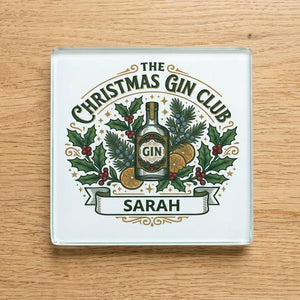 Personalised Gin Coaster | Christmas Gin Club, Custom First Glass Designs