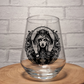 Mystic Gothic Girl Glass, Personalised Birthday Gift Idea For Goths,  Whiskey, Cider, Beer Glass