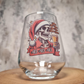 Personalised Santa Skull Skeleton Xmas Beer Glass - Christmas Gift Idea - Option to add a Engraved Coaster