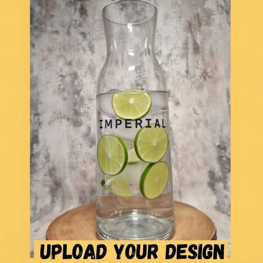 Personalised 700ml & 1.2L Wine / Water Carafes Collection – Custom Printed & Engraved Carafes