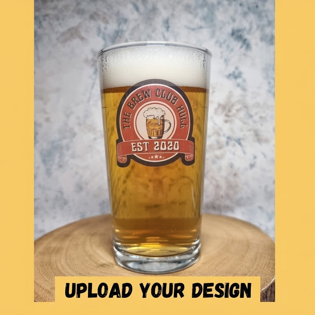 Personalised 1-Pint Conical Glassware Collection – Custom Printed & Engraved Conical Pint Glasses