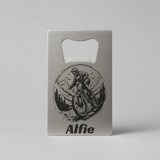 Personalised Mountain Bike Bar Blade | Laser Engraved Gift First Glass Designs