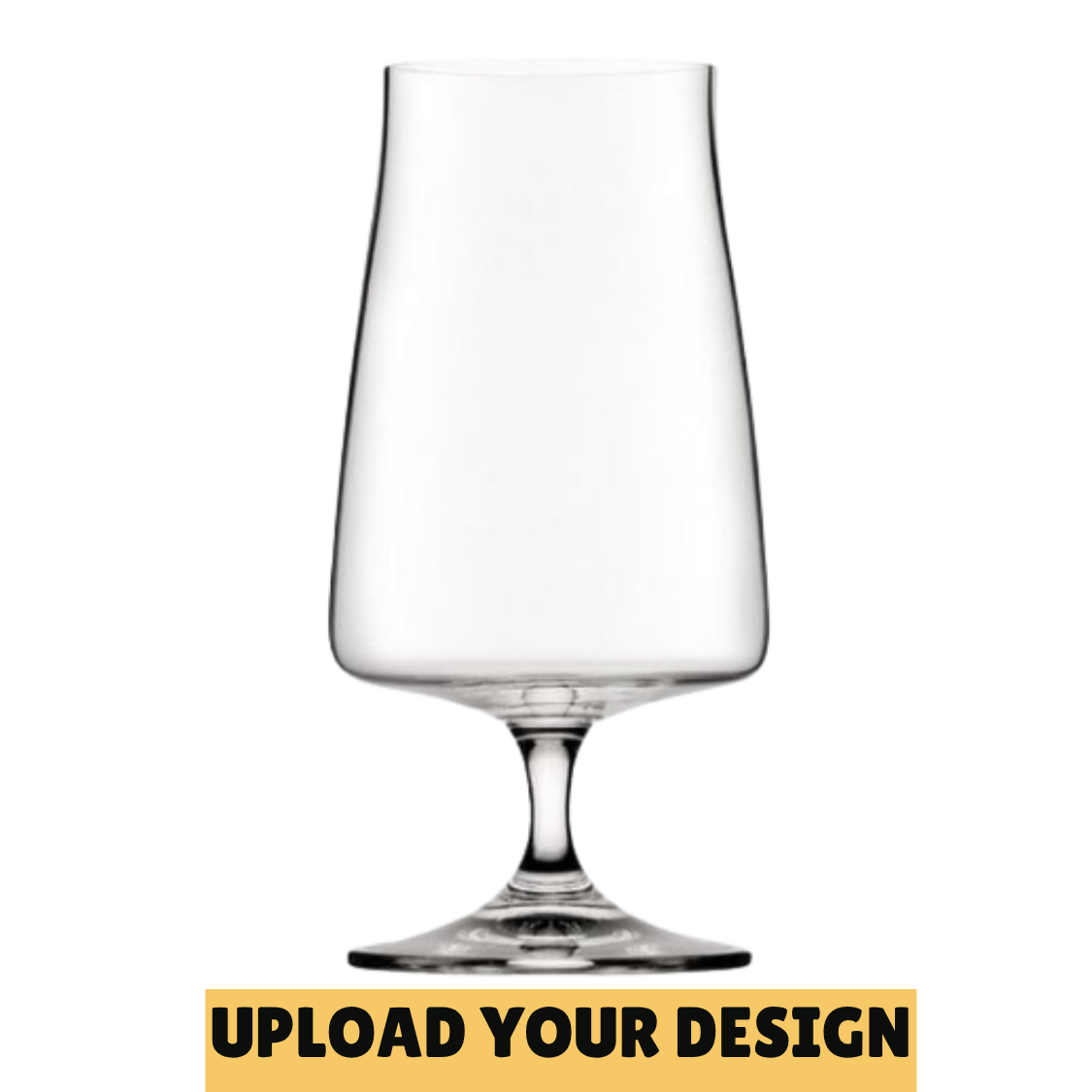 Personalised 47cl ALEX Crystalex Glass | Upload Your Own Design Beer Gift First Glass Designs