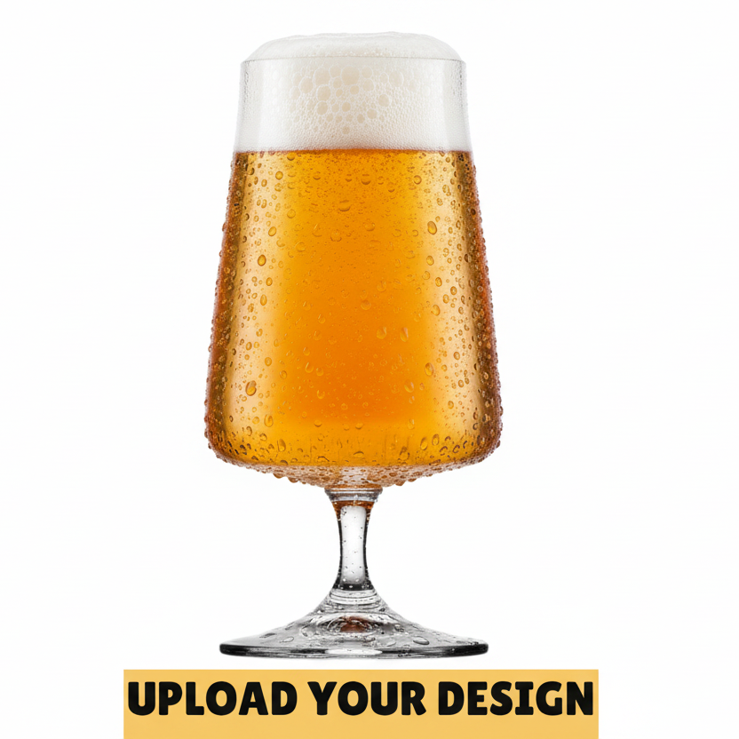 Personalised 47cl ALEX Crystalex Glass | Upload Your Own Design Beer Gift First Glass Designs
