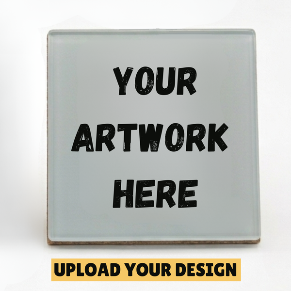 Personalised Design Coaster Gift | Custom Printed Glass Coaster