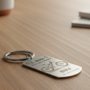 E-Bike Keychain - Funny Electric Bike Gift | Just Like Normal But Cooler First Glass Designs
