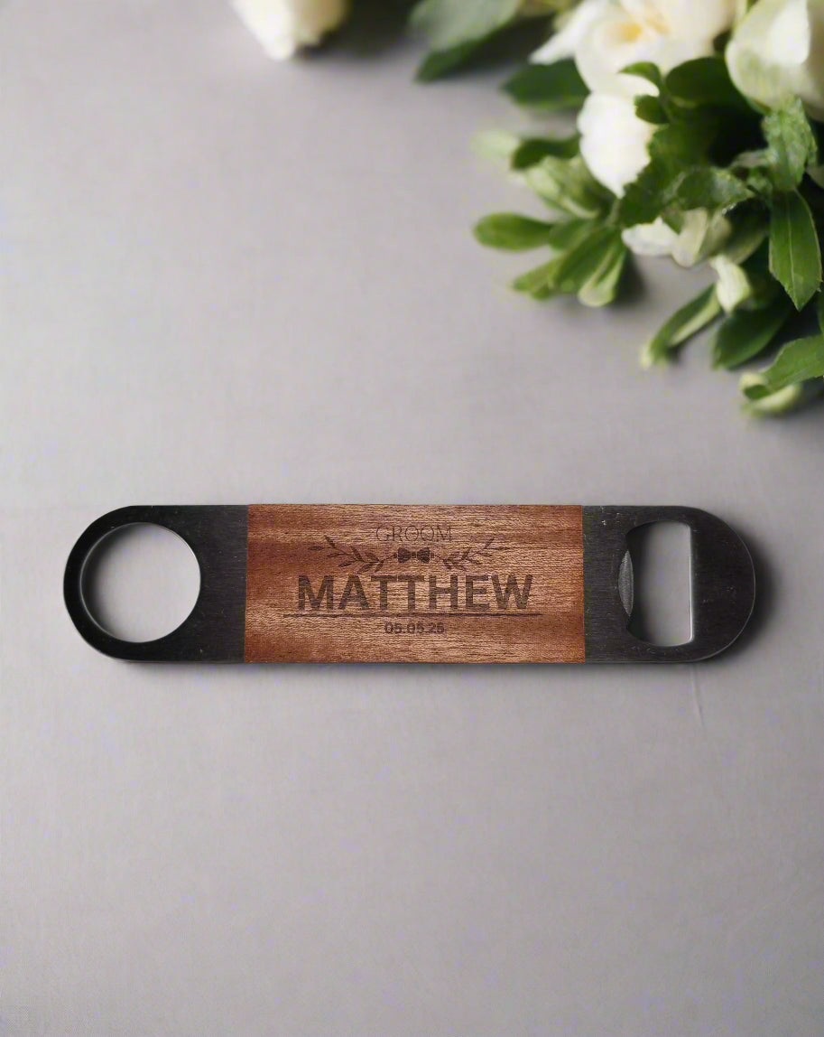 groomsmen gift bar blade custom bespoke father of the groom