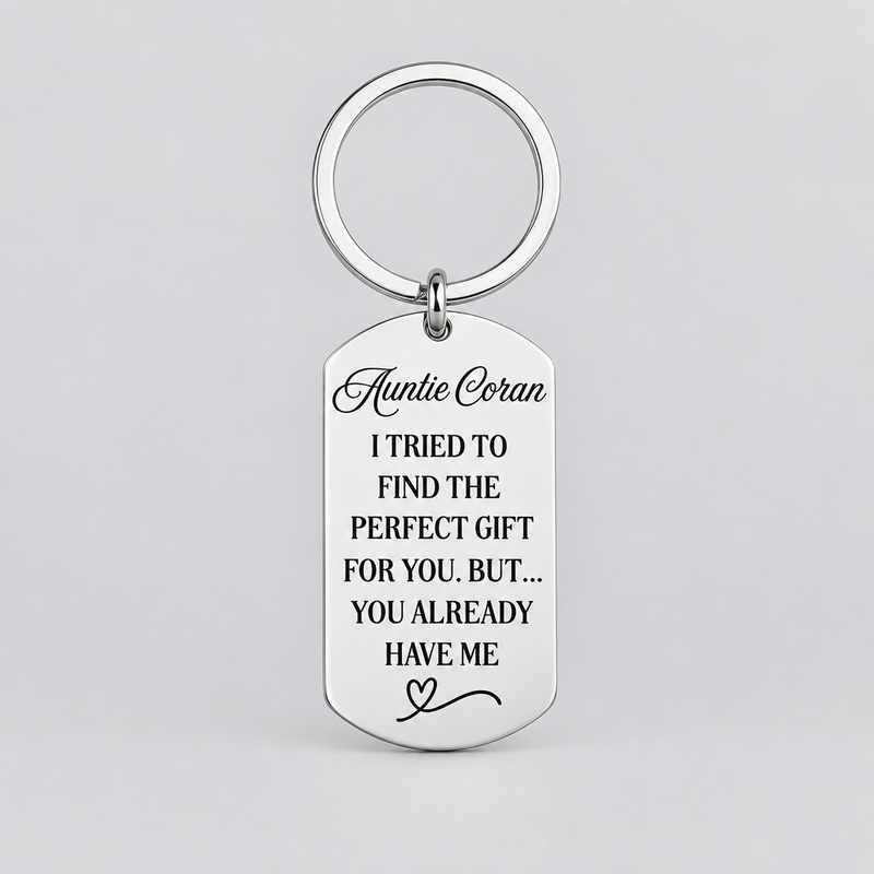 Personalised Keyring for Her | Mum Auntie Nan | Laser Engraved First Glass Designs