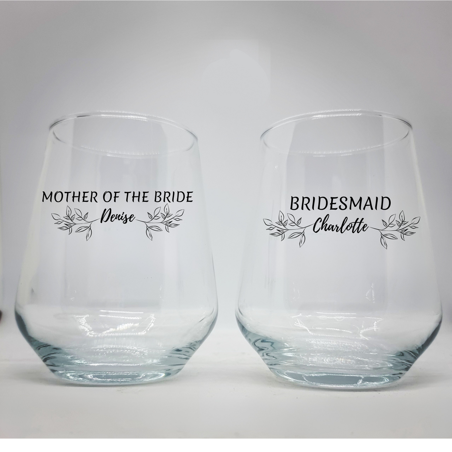 Bridal Party Personalised Wedding Couples Champagne Toasting Glassware - Bride, Bridesmaid, Maid Of Honour, Mother Of The Bride, Custom Classy Wedding Favour Glassware Gift