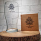 personalised police officer retirement leaving gift glass whiskey glass