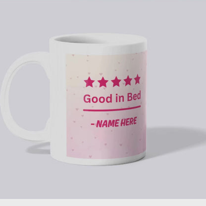 Good in Bed Mug Personalised | Funny Valentine's Gift 5 Star Review UK
