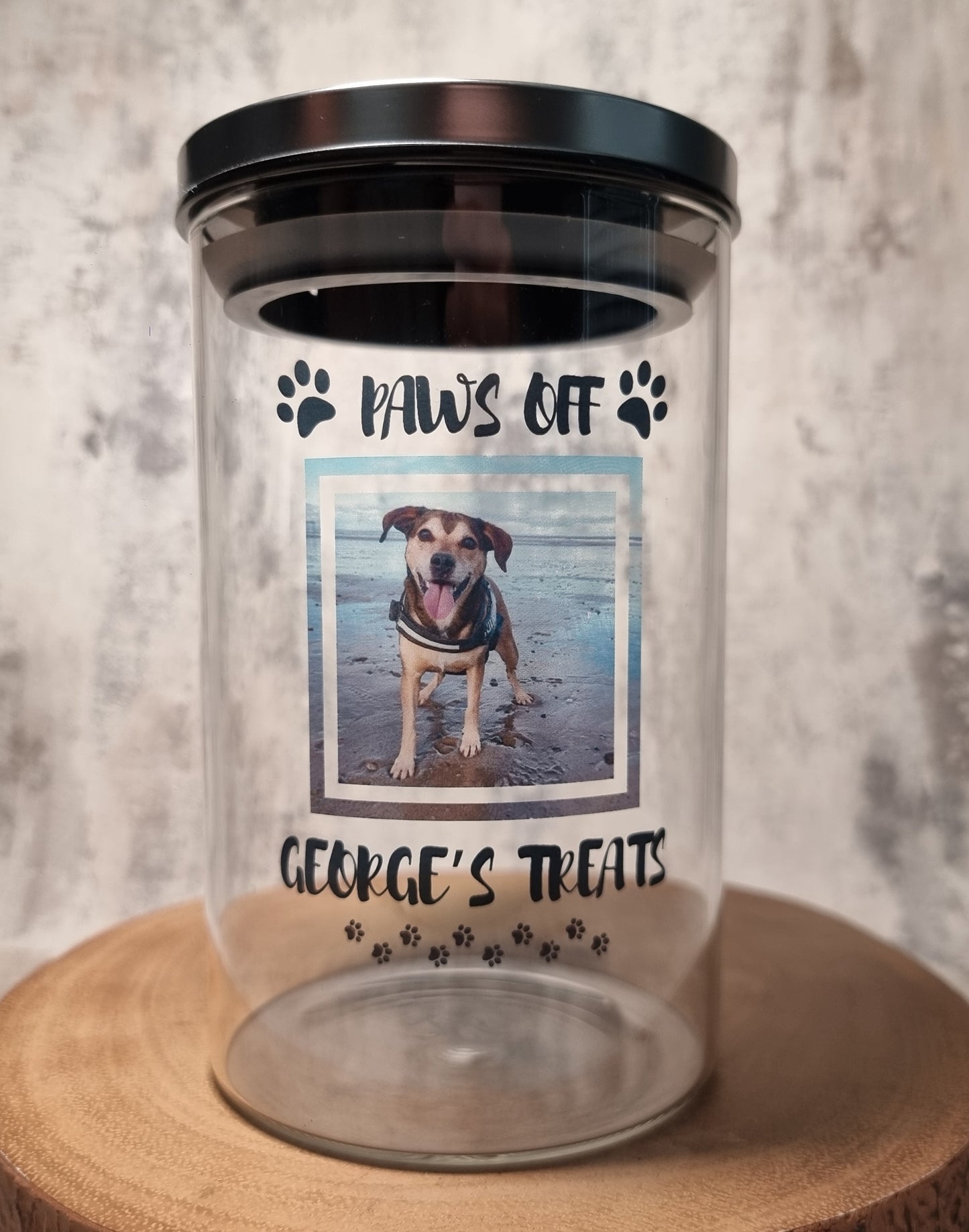 Personalised Dog / Cat Photo Pet Treat Jar