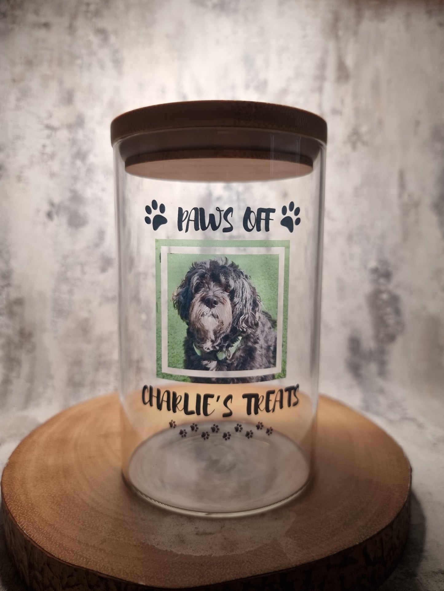 Personalised Dog / Cat Photo Pet Treat Jar