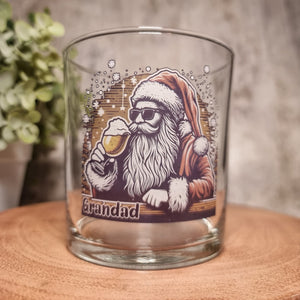 Personalised Hipster Santa Beer Glass - Father Christmas Festive Beer Tankard Glass - Gift Idea for Dad, Brother, Boyfriend FirstGlassDesigns