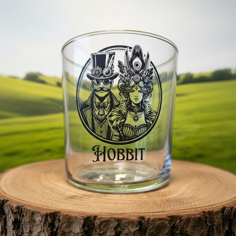 Personalised Steampunk beer glass with Couple Goals design – unique gift for steampunk lovers.