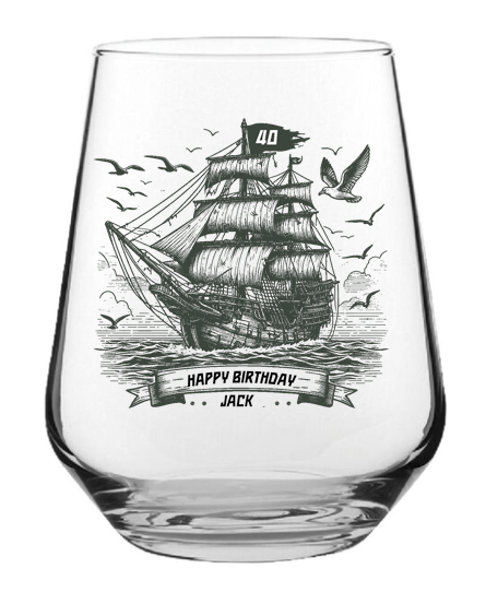 Rum Glassware, Personalised Rum Glass, 18th 21st 30th 40th 50th 60th Birthday, Boy, Men, Gift, Husband, Add Your Name, Engraved Coaster