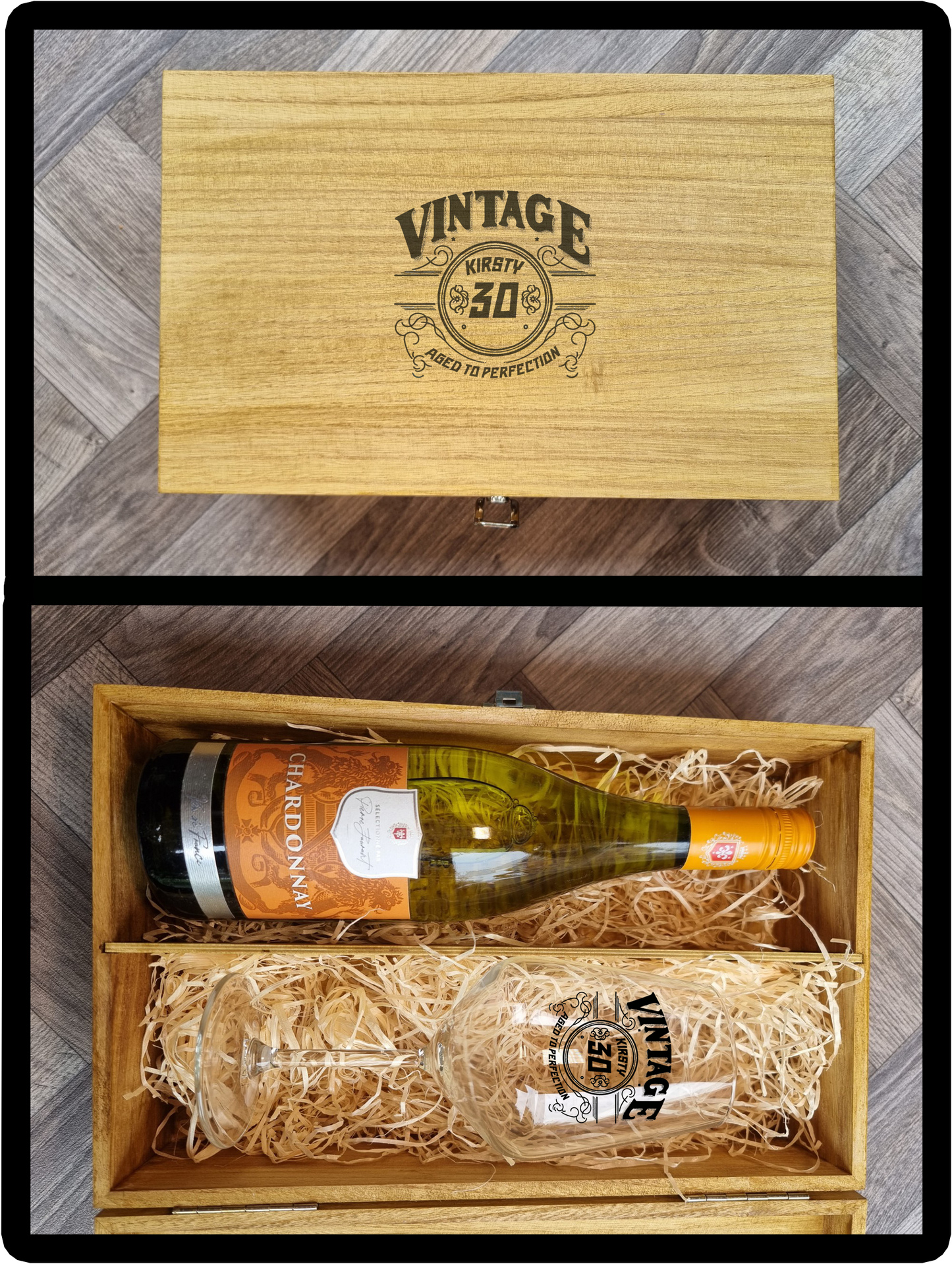 Vintage Stemmed Personalised Wine Glass In Presentation Box, Aged to Perfection, Best Gift Ideas, 18th 21st 30th 40th 50th 60th Birthday