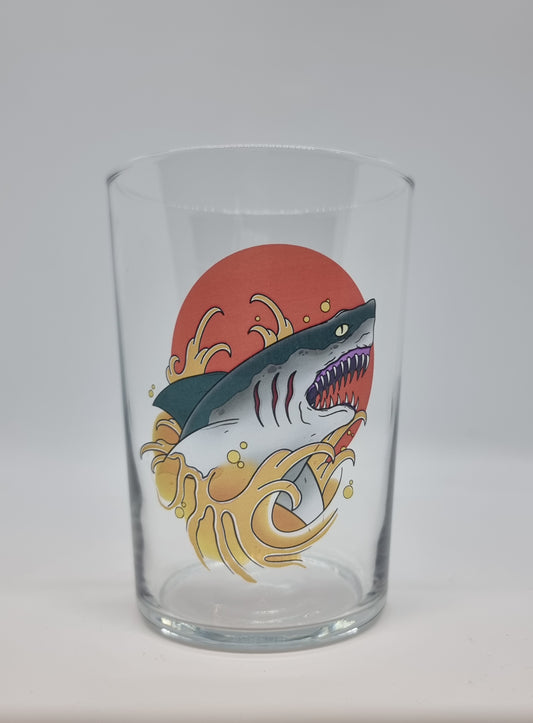 Hop-A-Geddon Shark Dive into Refreshment with Our Tubo Beer Glass!"