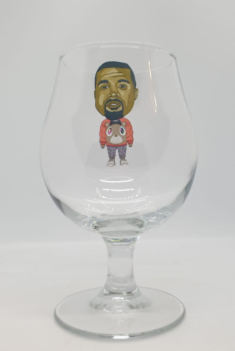 Kanye Dropout Bear Craft Beer Glass