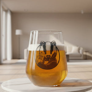 Custom Fox & Badger / His & Hers Beer Tumbler Wine Glassware - Perfect Gift Idea for Boyfriend / Girlfriend / Husband / Wife / Wedding / Anniversary