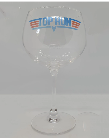 Top Gun Gin Glass - "TOP HUN"  - Perfect gift idea for your girlfriend or wife