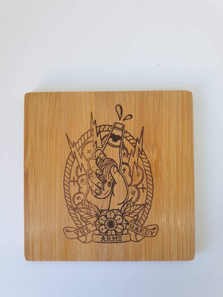 Personalised Engraved Bamboo Drinks Coaster